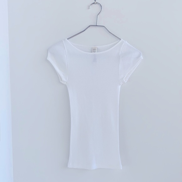Banana Republic Tops - Banana Republic Heavyweight Ribbed Cap Sleeve Tee